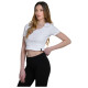 Target Γυναικεία κοντομάνικη μπλούζα Cotton Rib 2x1 Crop Top